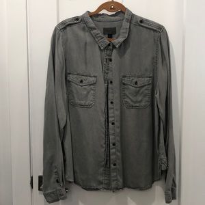 Universal Thread Gray Buttoned Blouse never worn